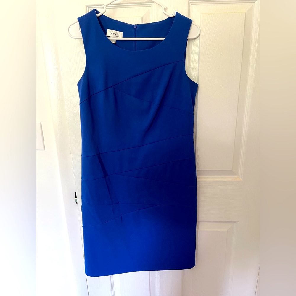 Royal blue shift dress